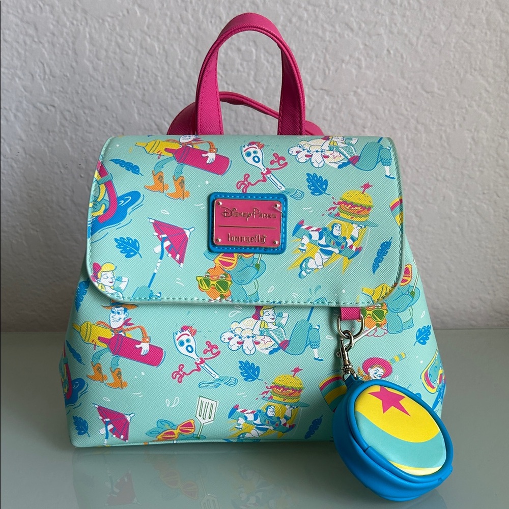 Loungefly Disney It’s a Small World Mini Backpack 💖 Teal & Pink